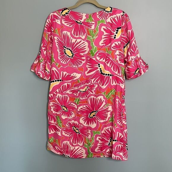 Lilly Pulitzer Dasha Pink Floral Silk Dress - Picture 7 of 8